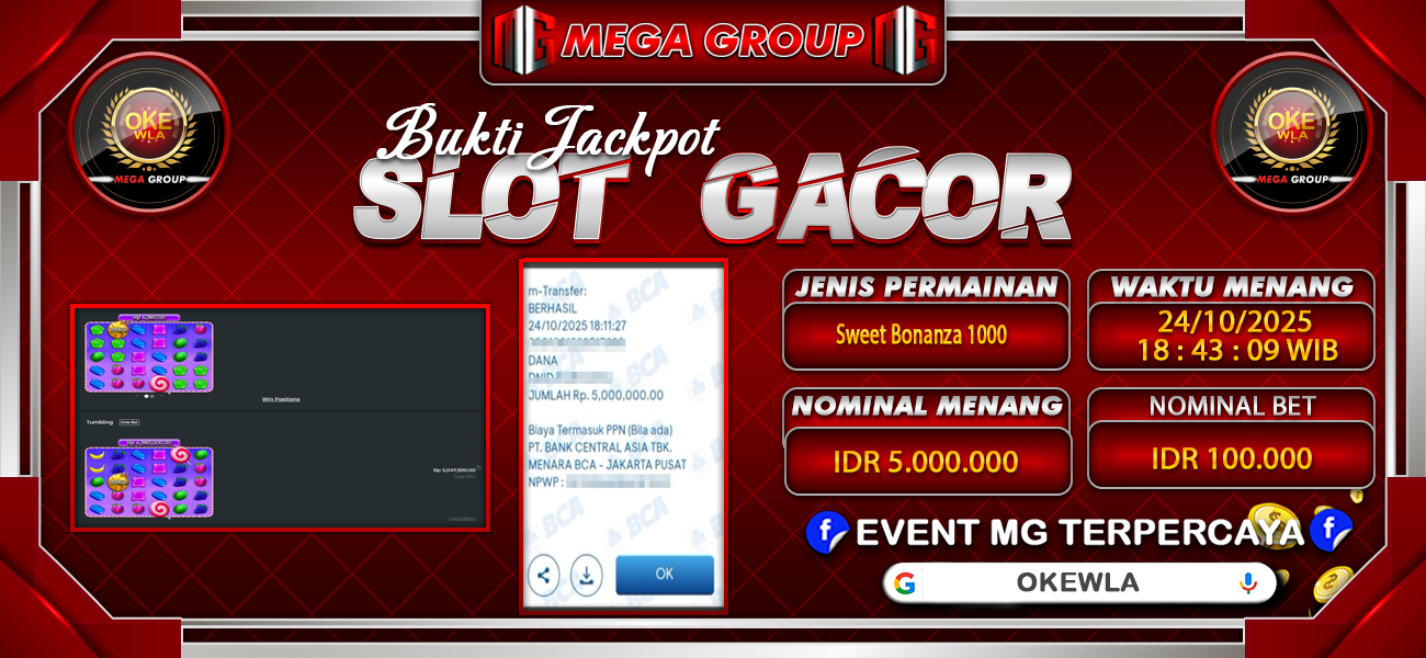 Bukti JP situs Okewla hari Jumat, 24 Oktober 2025